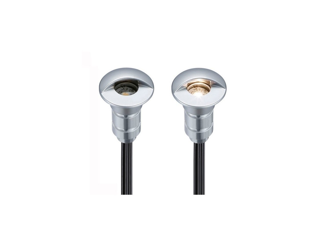 Kit 6 spots 0,3W 12V-DC diamètre 26x41mm IP67 + câbles + alimentation - BA50006-BC - Barcelona LED