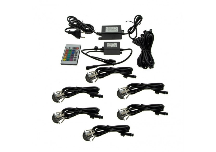 Kit balises escalier RGB IP67 diamètre 35x24mm - BA50008-RGB - Barcelona LED