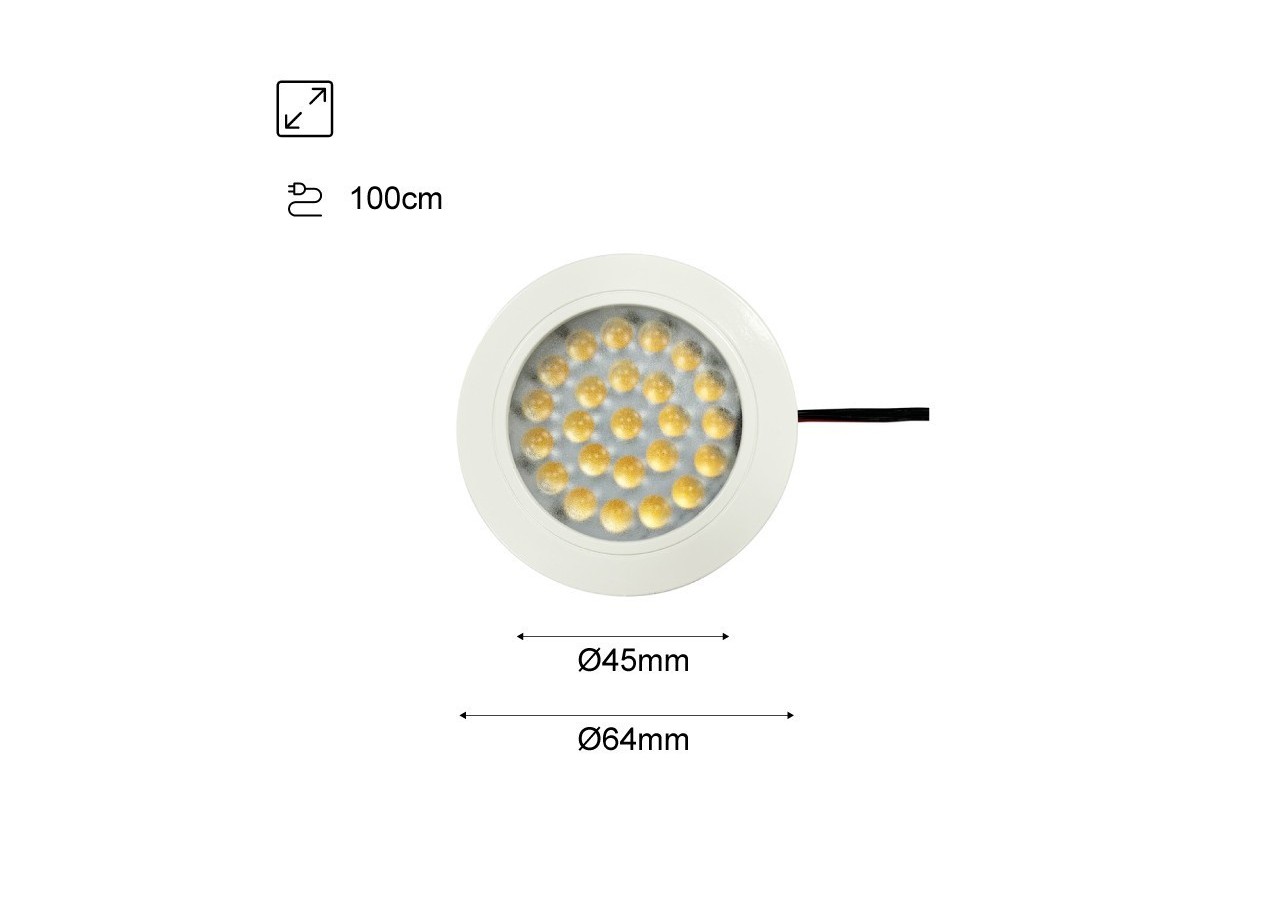 Spot encastrable ou saillie 2W 12V - LE215-BL - Barcelona LED