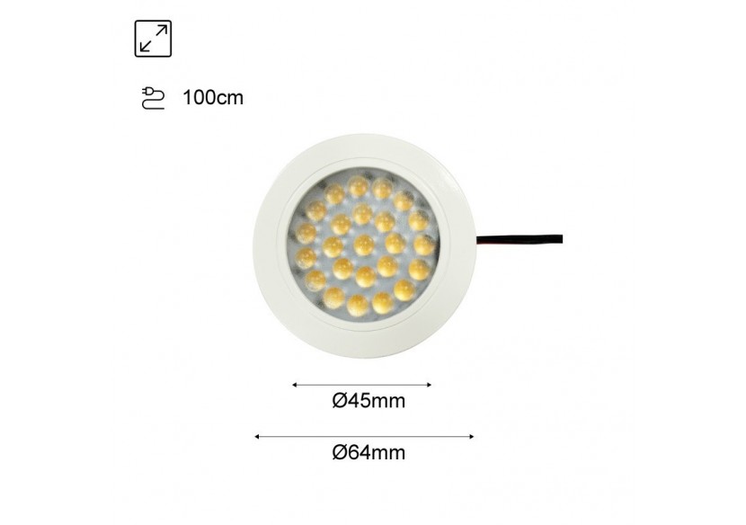 Spot encastrable ou saillie 2W 12V - LE215-BL - Barcelona LED