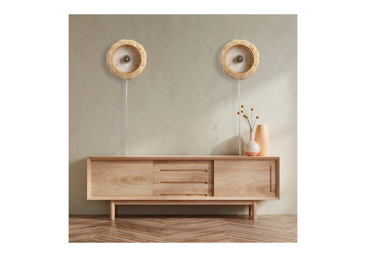Applique en osier "Berlam". - LM168 - Barcelona LED