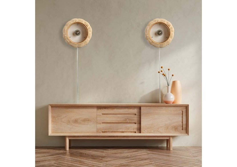 Applique en osier "Berlam". - LM168 - Barcelona LED Applique en osier "Berlam". - LM168 - Barcelona LED