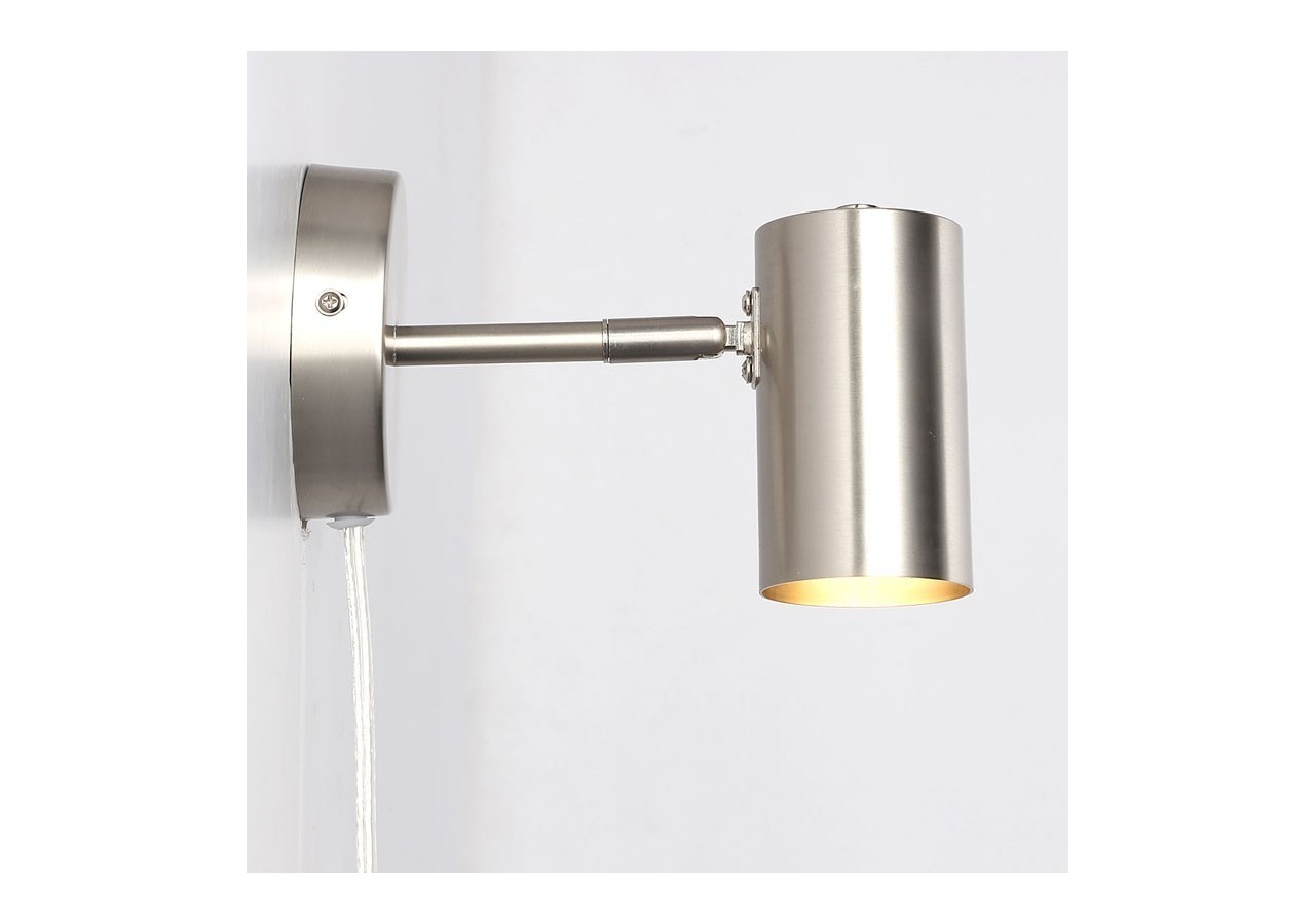 Applique murale d'intérieur orientable "Ben" avec câble et prise - E27 - L3065-EU-CR - Barcelona LED