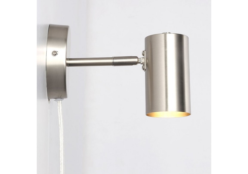 Applique murale d'intérieur orientable "Ben" avec câble et prise - E27 - L3065-EU-CR - Barcelona LED Applique murale d'intérieur orientable "Ben" avec câble et prise - E27 - L3065-EU-CR - Barcelona LED