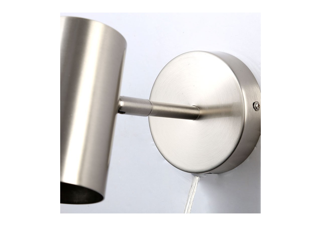 Applique murale d'intérieur orientable "Ben" avec câble et prise - E27 - L3065-EU-CR - Barcelona LED