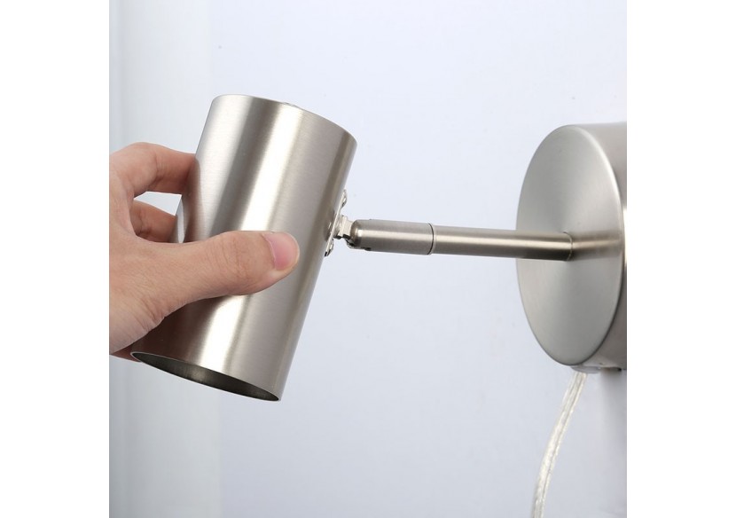 Applique murale d'intérieur orientable "Ben" avec câble et prise - E27 - L3065-EU-CR - Barcelona LED Applique murale d'intérieur orientable "Ben" avec câble et prise - E27 - L3065-EU-CR - Barcelona LED