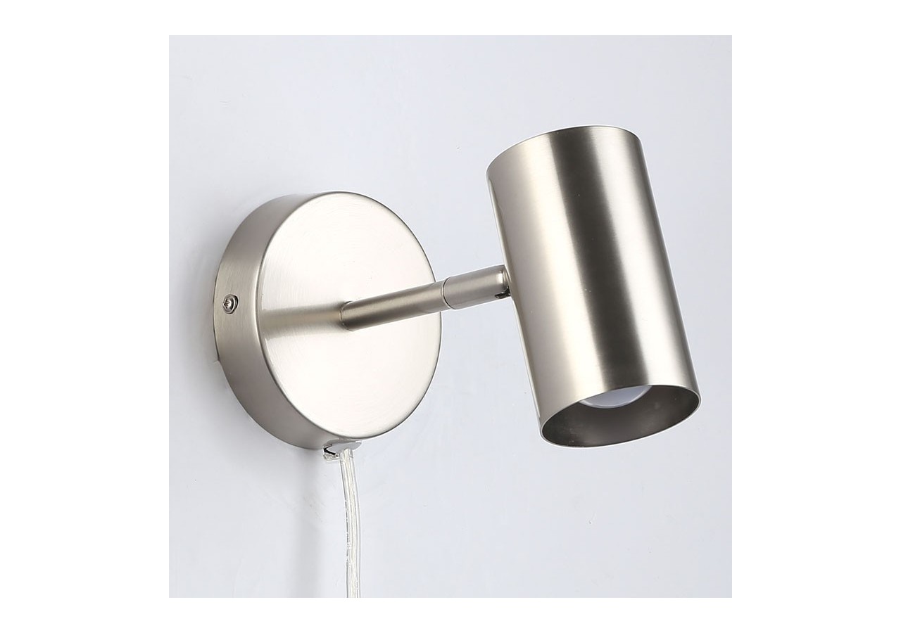 Applique murale d'intérieur orientable "Ben" avec câble et prise - E27 - L3065-EU-CR - Barcelona LED