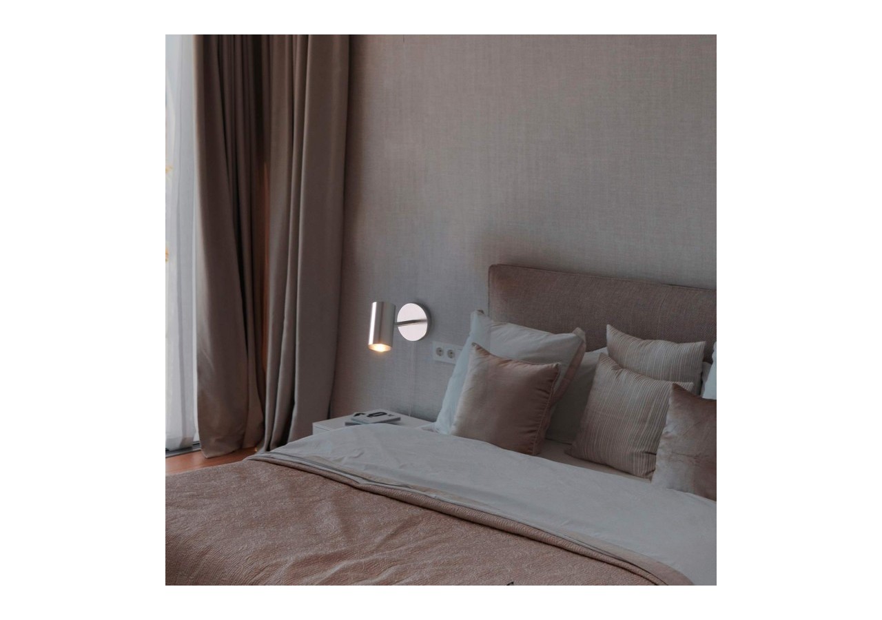 Applique murale d'intérieur orientable "Ben" avec câble et prise - E27 - L3065-EU-CR - Barcelona LED