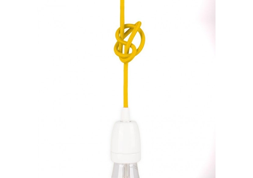 Câble rond enrobé de coton jaune - LN001-AM - Barcelona LED