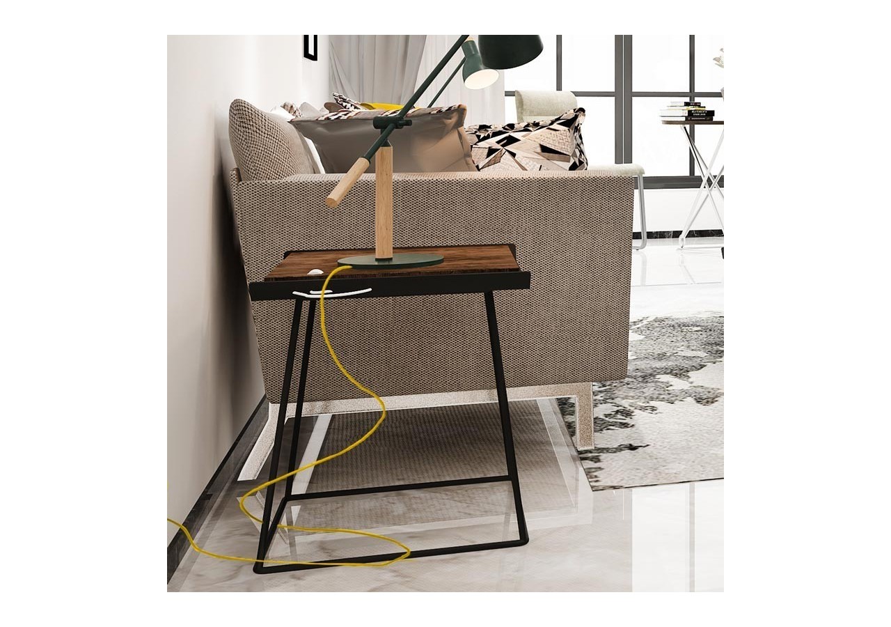 Câble rond enrobé de coton jaune - LN001-AM - Barcelona LED