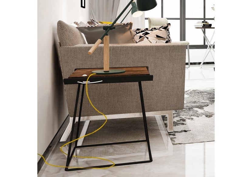 Câble rond enrobé de coton jaune - LN001-AM - Barcelona LED