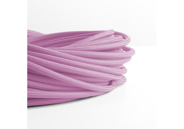 Câble rond enrobé de coton rose - LN001-SA - Barcelona LED