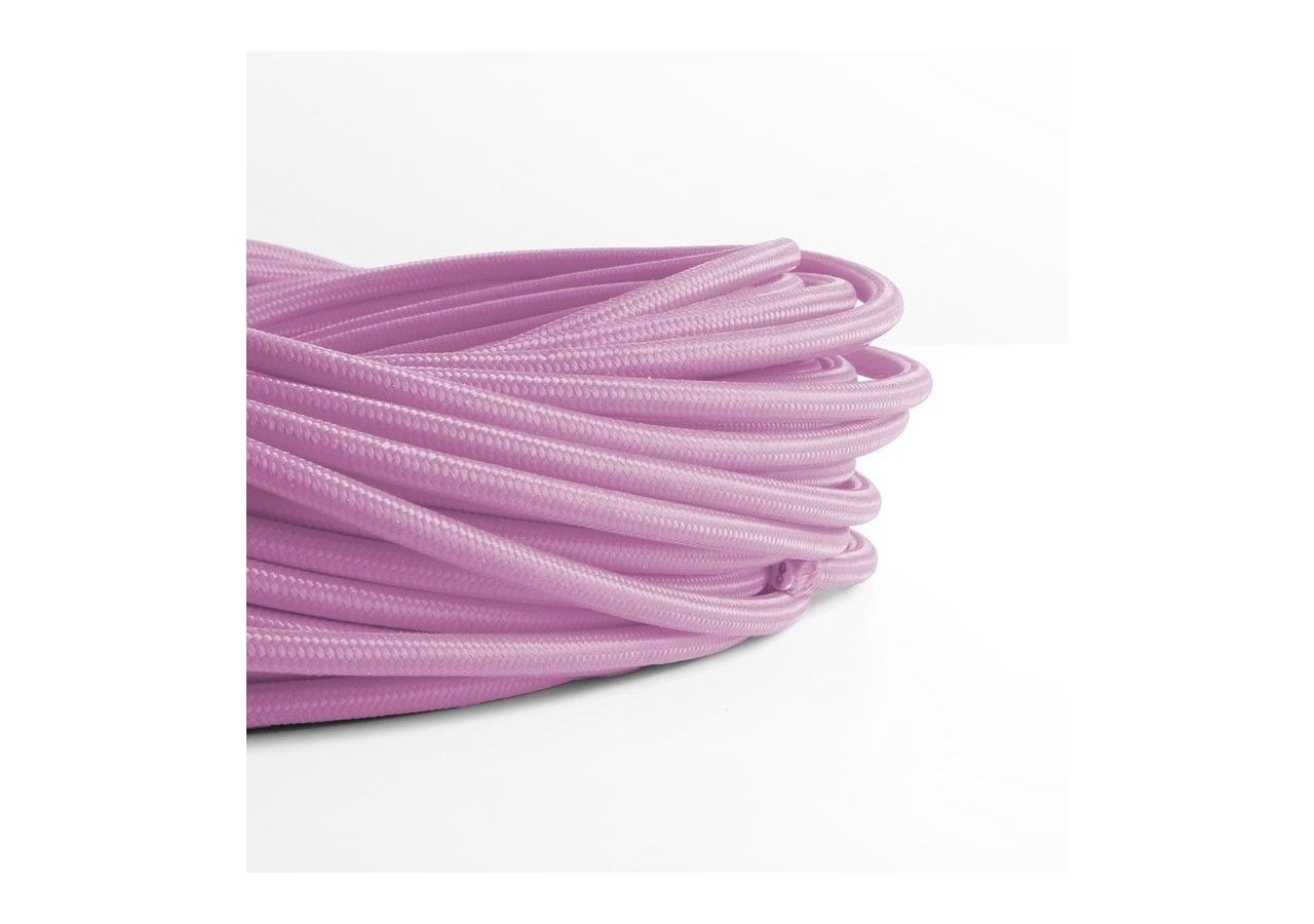 Câble rond enrobé de coton rose - LN001-SA - Barcelona LED