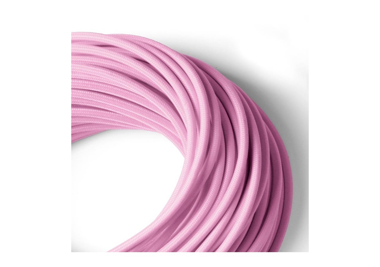 Câble rond enrobé de coton rose - LN001-SA - Barcelona LED