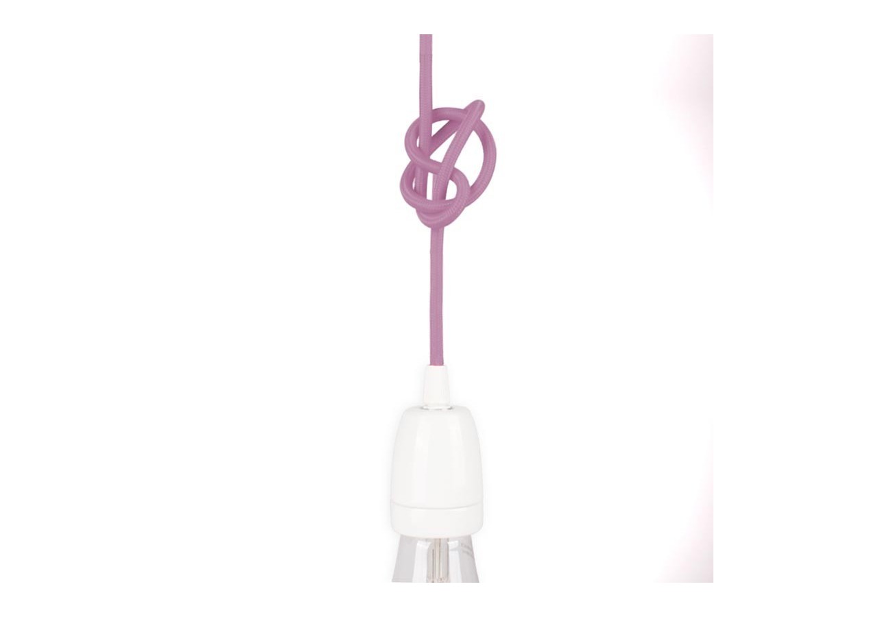 Câble rond enrobé de coton rose - LN001-SA - Barcelona LED