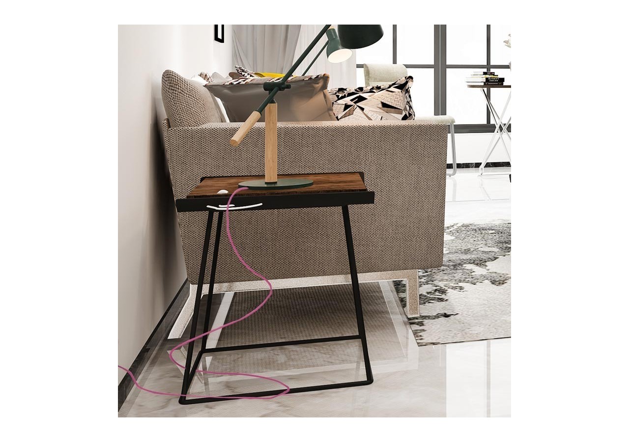 Câble rond enrobé de coton rose - LN001-SA - Barcelona LED