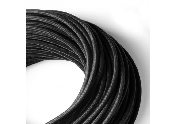 Câble rond enrobé de coton Noir - LN001-N - Barcelona LED 2