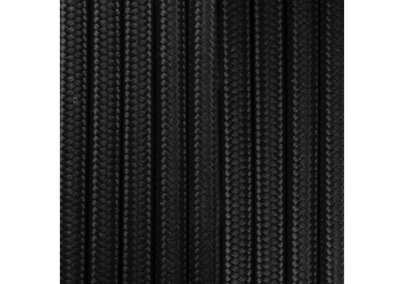 Câble rond enrobé de coton Noir - LN001-N - Barcelona LED