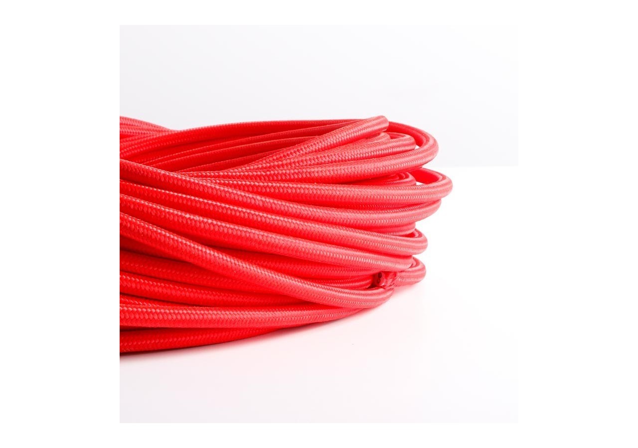 Câble rond enrobé de coton Rouge - LN001-RO - Barcelona LED