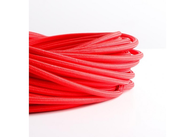 Câble rond enrobé de coton Rouge - LN001-RO - Barcelona LED