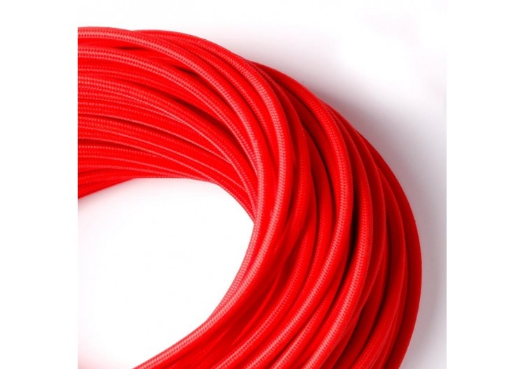 Câble rond enrobé de coton Rouge - LN001-RO - Barcelona LED 2
