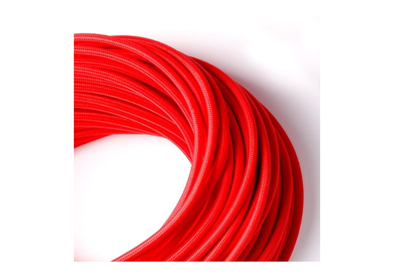 Câble rond enrobé de coton Rouge - LN001-RO - Barcelona LED