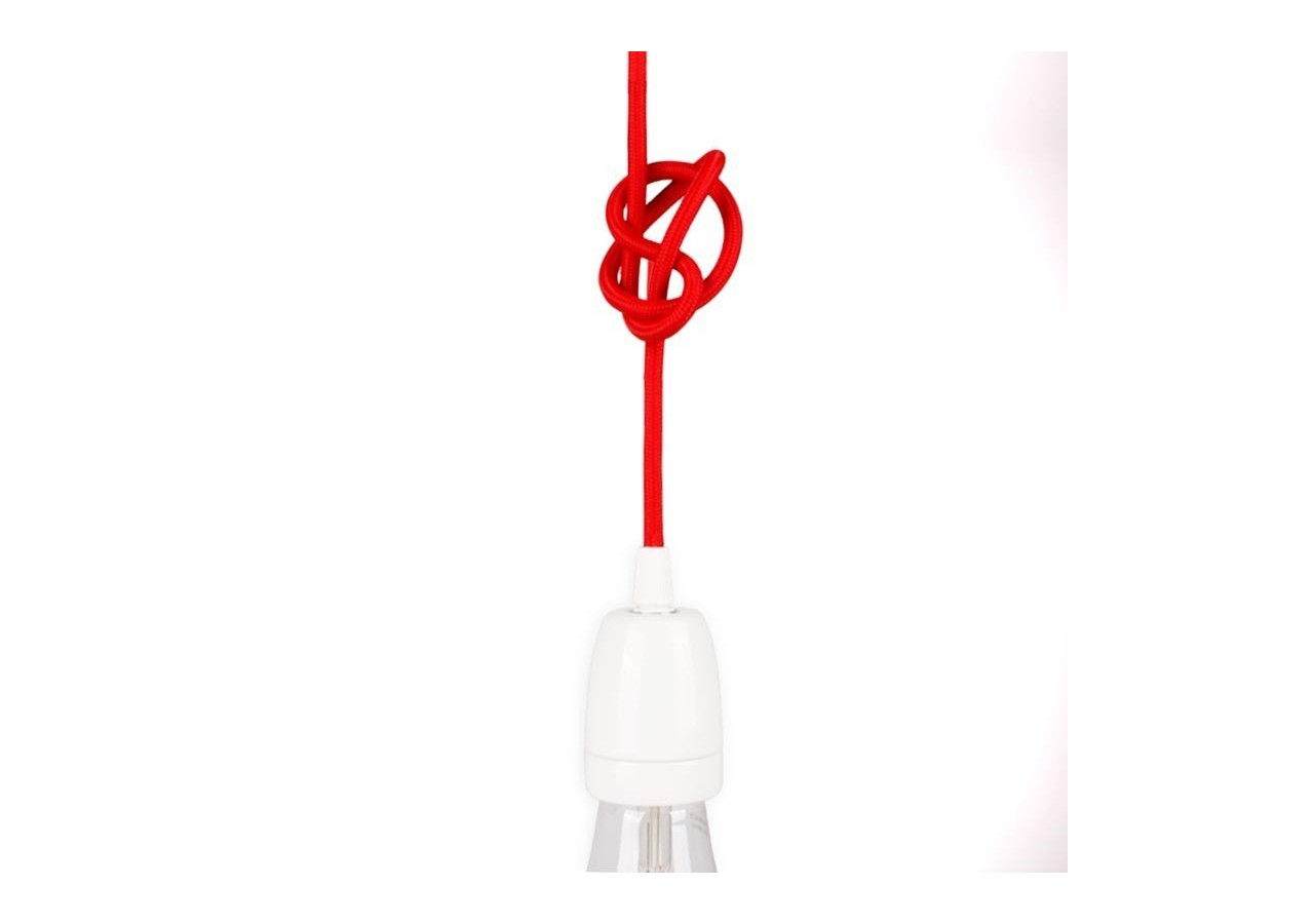 Câble rond enrobé de coton Rouge - LN001-RO - Barcelona LED