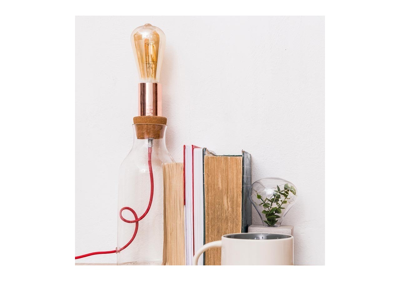 Câble rond enrobé de coton Rouge - LN001-RO - Barcelona LED