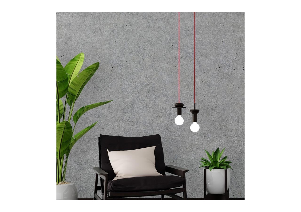 Câble rond enrobé de coton Rouge - LN001-RO - Barcelona LED