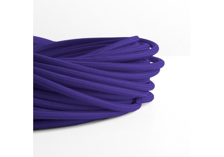Câble rond enrobé de coton Violet - LN001-VI - Barcelona LED