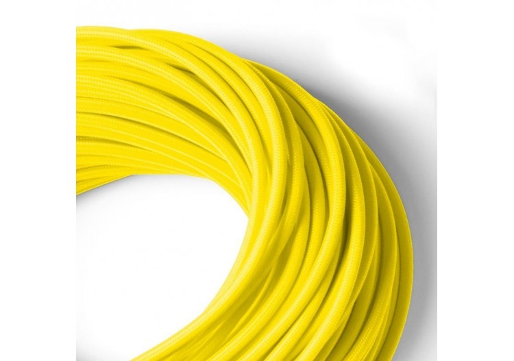 Câble rond enrobé de coton jaune agrume - LN001-AC - Barcelona LED 2