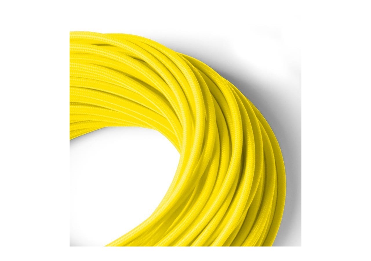 Câble rond enrobé de coton jaune agrume - LN001-AC - Barcelona LED