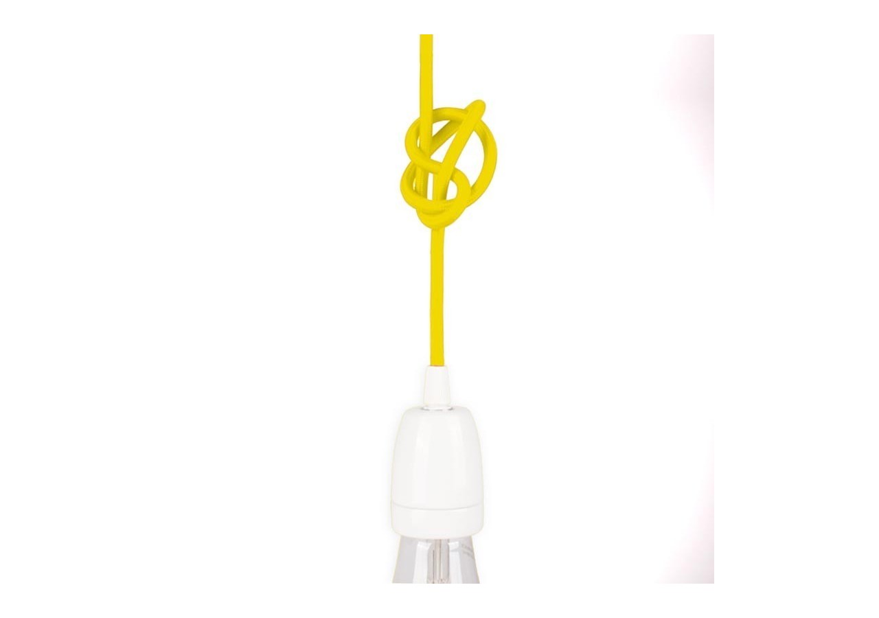 Câble rond enrobé de coton jaune agrume - LN001-AC - Barcelona LED