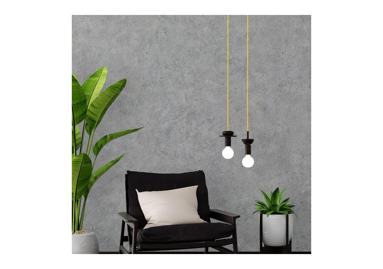 Câble rond enrobé de coton jaune agrume - LN001-AC - Barcelona LED