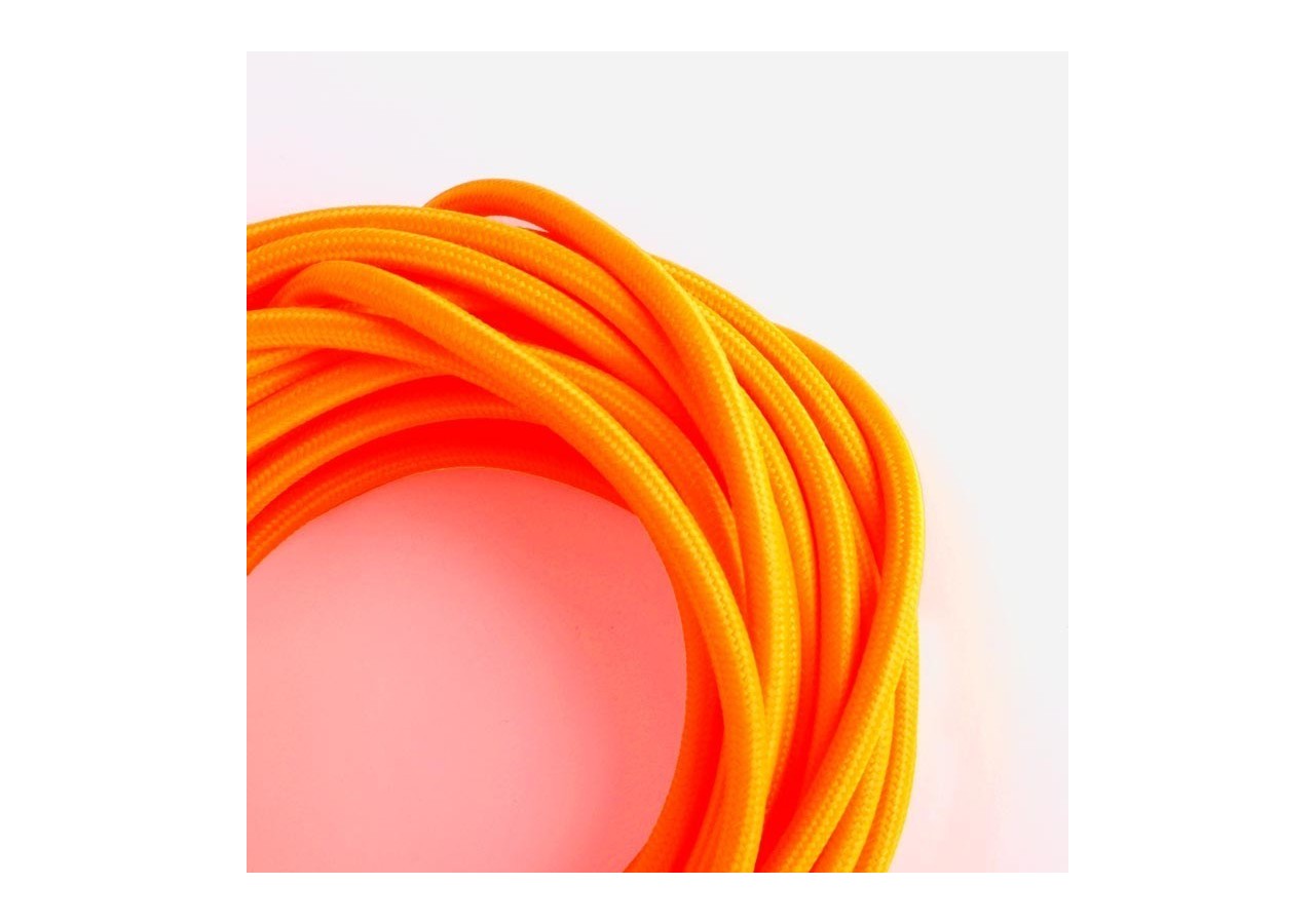 Câble rond enrobé de coton Orange Citrus - LN001-NF - Barcelona LED