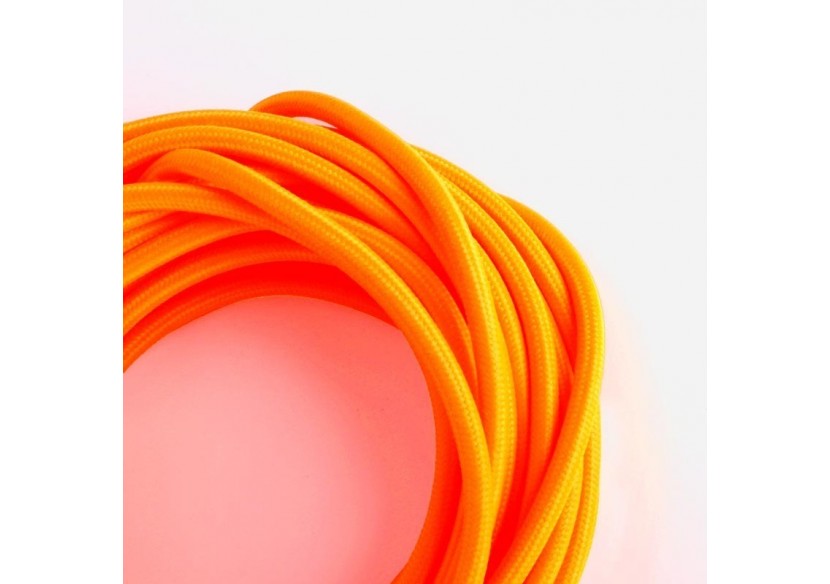 Câble rond enrobé de coton Orange Citrus - LN001-NF - Barcelona LED