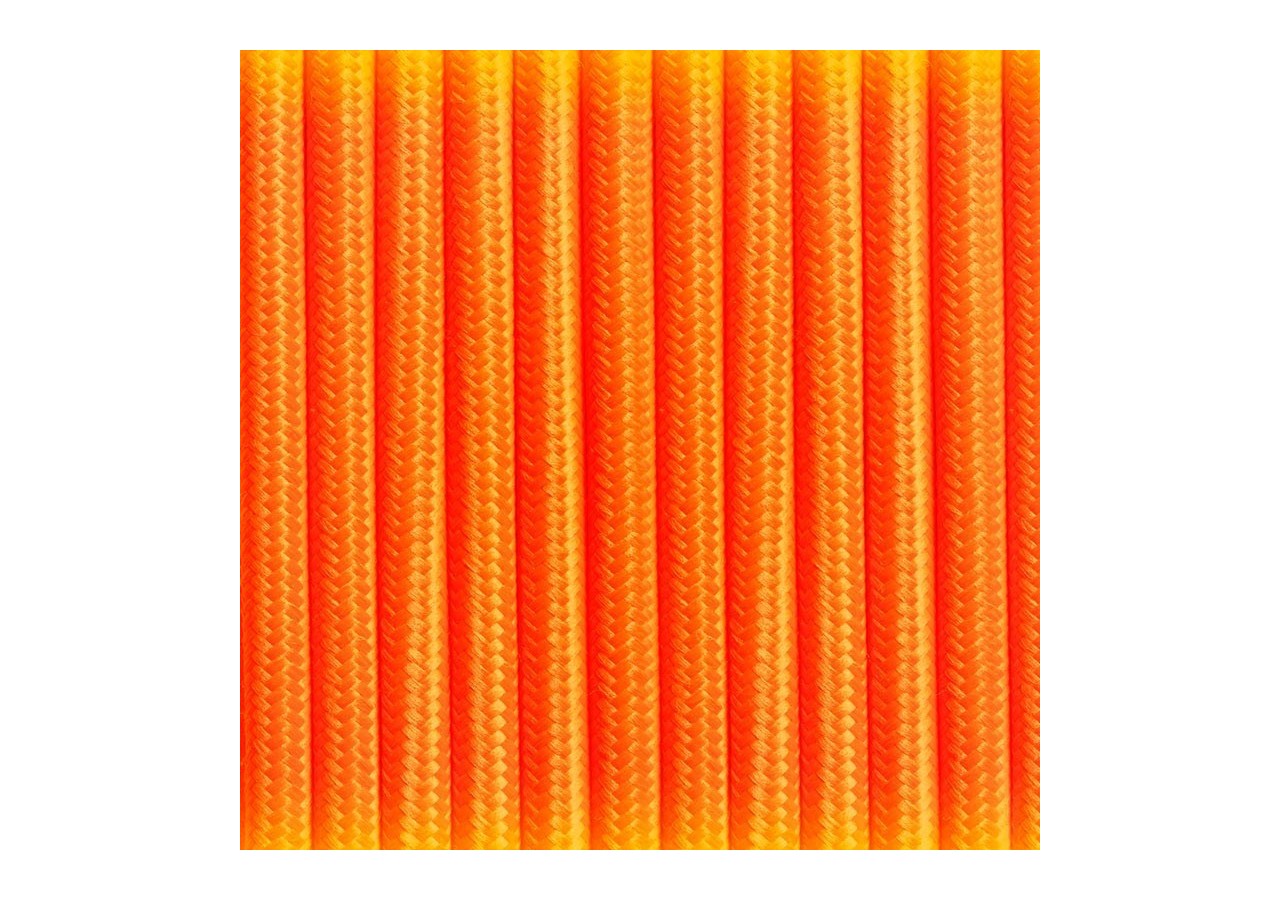Câble rond enrobé de coton Orange Citrus - LN001-NF - Barcelona LED