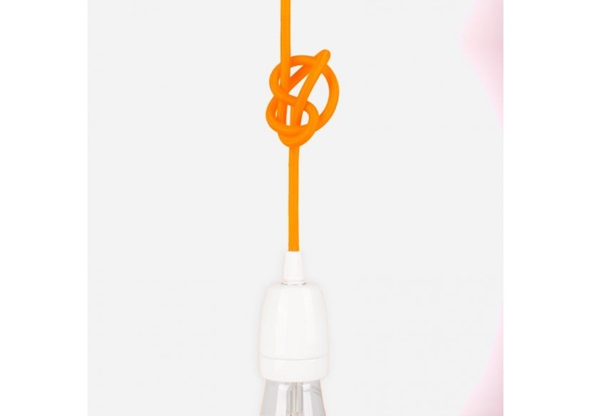 Câble rond enrobé de coton Orange Citrus - LN001-NF - Barcelona LED