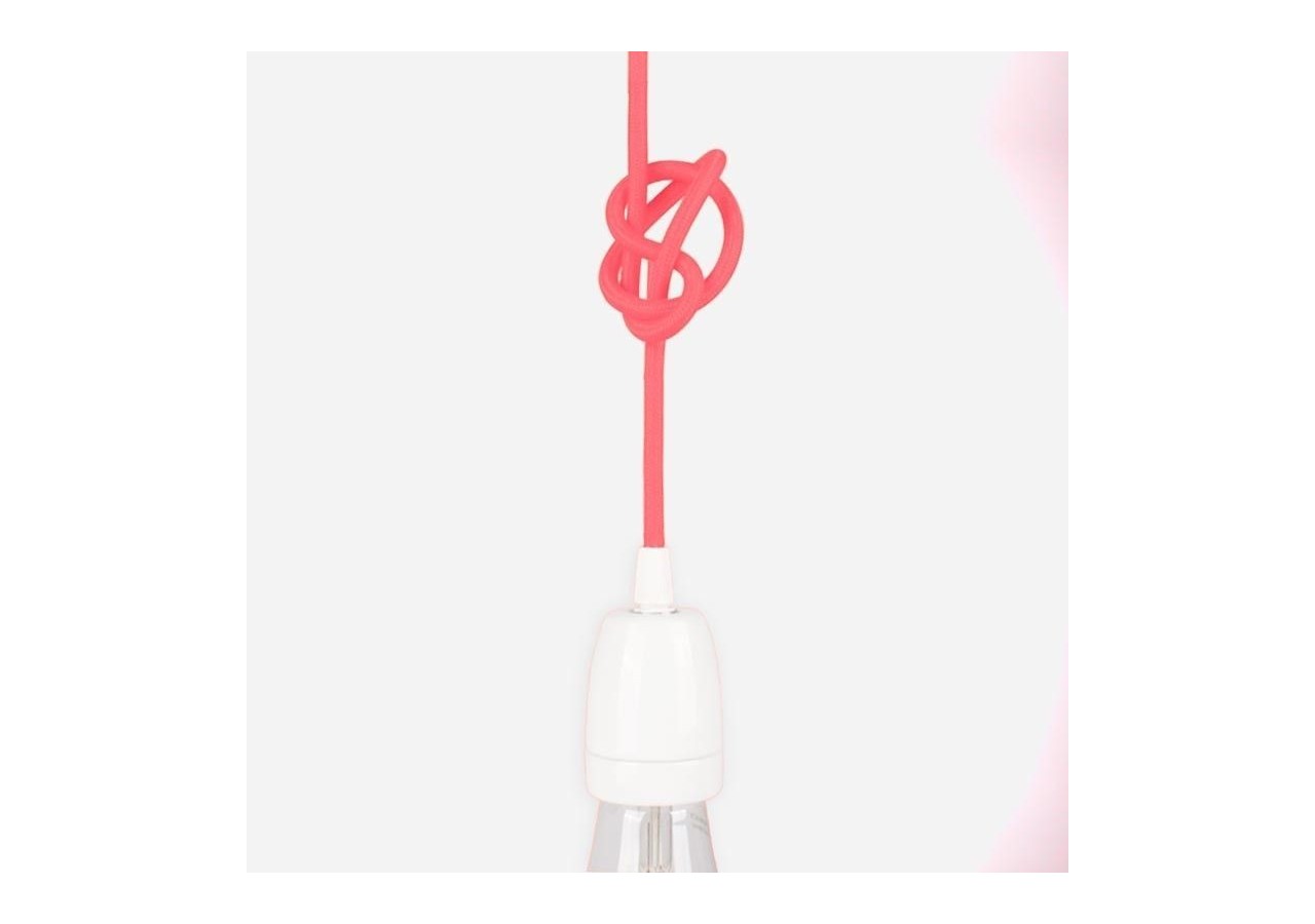 Câble rond enrobé de coton Citrus Coral - LN001-CF - Barcelona LED