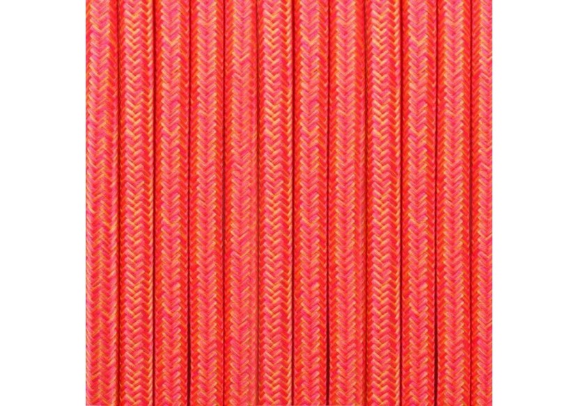 Câble électrique rond recouvert d'un tissu effet soie de couleur rose et jaune. - LN001-TRA - Barcelona LED