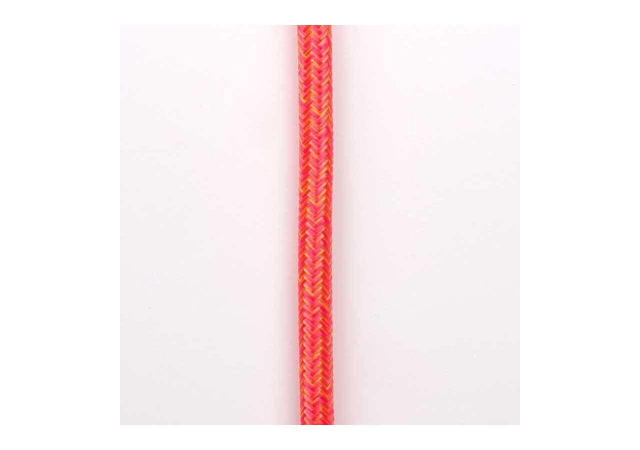 Câble électrique rond recouvert d'un tissu effet soie de couleur rose et jaune. - LN001-TRA - Barcelona LED