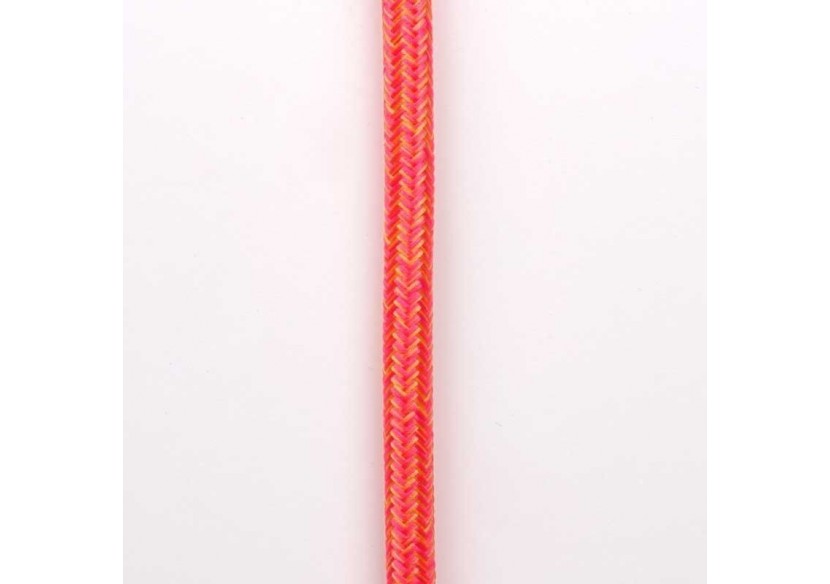 Câble électrique rond recouvert d'un tissu effet soie de couleur rose et jaune. - LN001-TRA - Barcelona LED