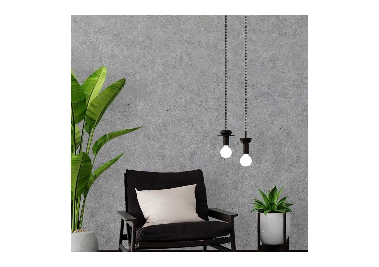 Câble électrique rond gainé effet soie ZigZag noir et blanc - LN001-ZBN - Barcelona LED