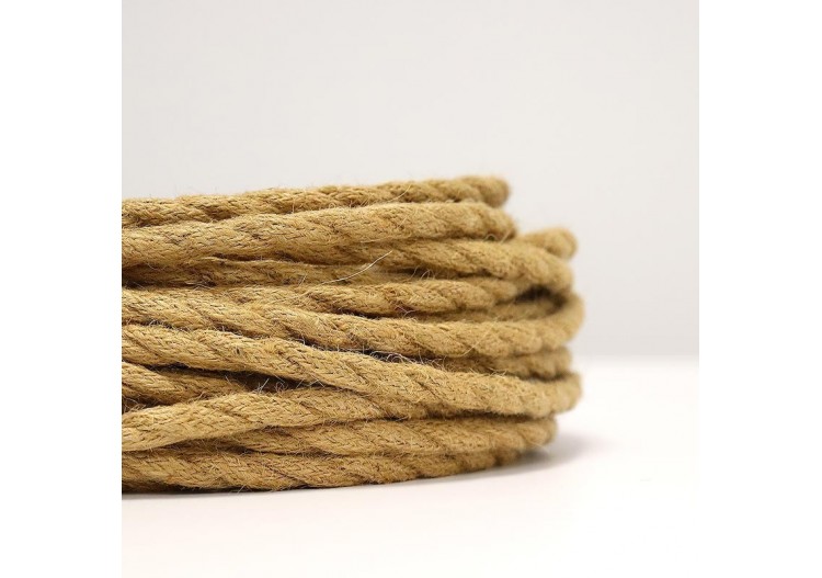 Câble électrique recouvert de jute tressé - LV001-CU - Barcelona LED