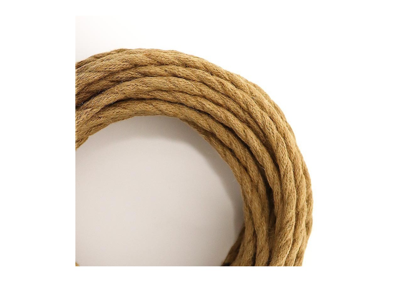 Câble électrique recouvert de jute tressé - LV001-CU - Barcelona LED