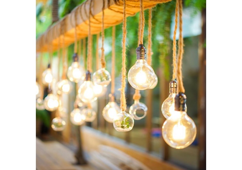 Câble électrique recouvert de jute tressé - LV001-CU - Barcelona LED