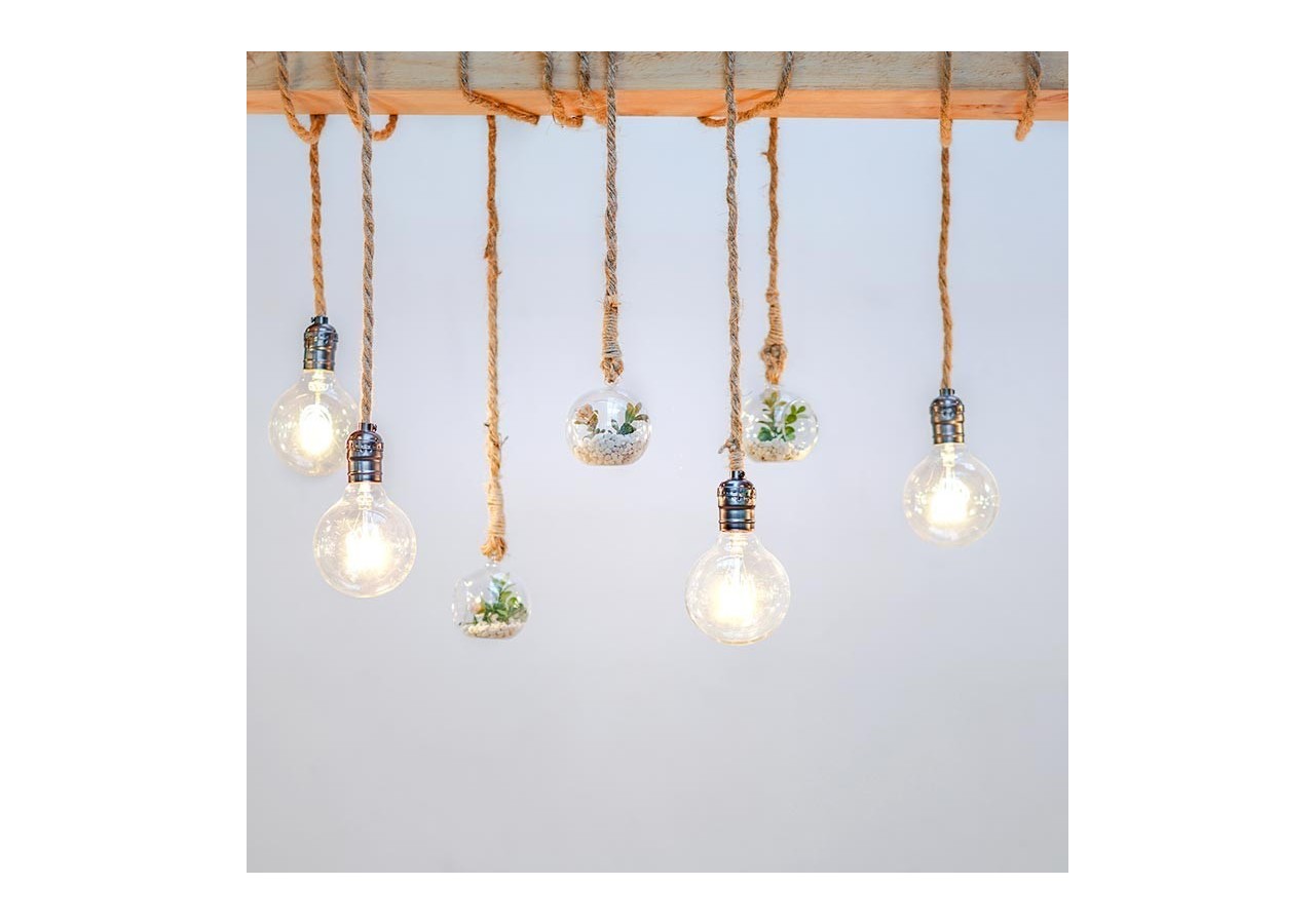 Câble électrique recouvert de jute tressé - LV001-CU - Barcelona LED