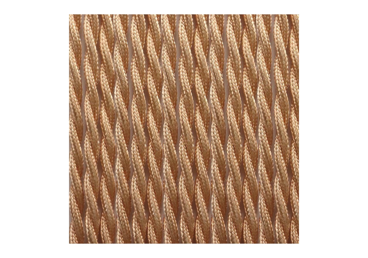 Câble électrique tressé en tissu effet soie Golden - LV001-DO - Barcelona LED