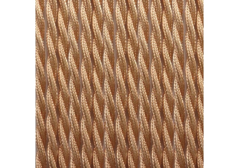 Câble électrique tressé en tissu effet soie Golden - LV001-DO - Barcelona LED