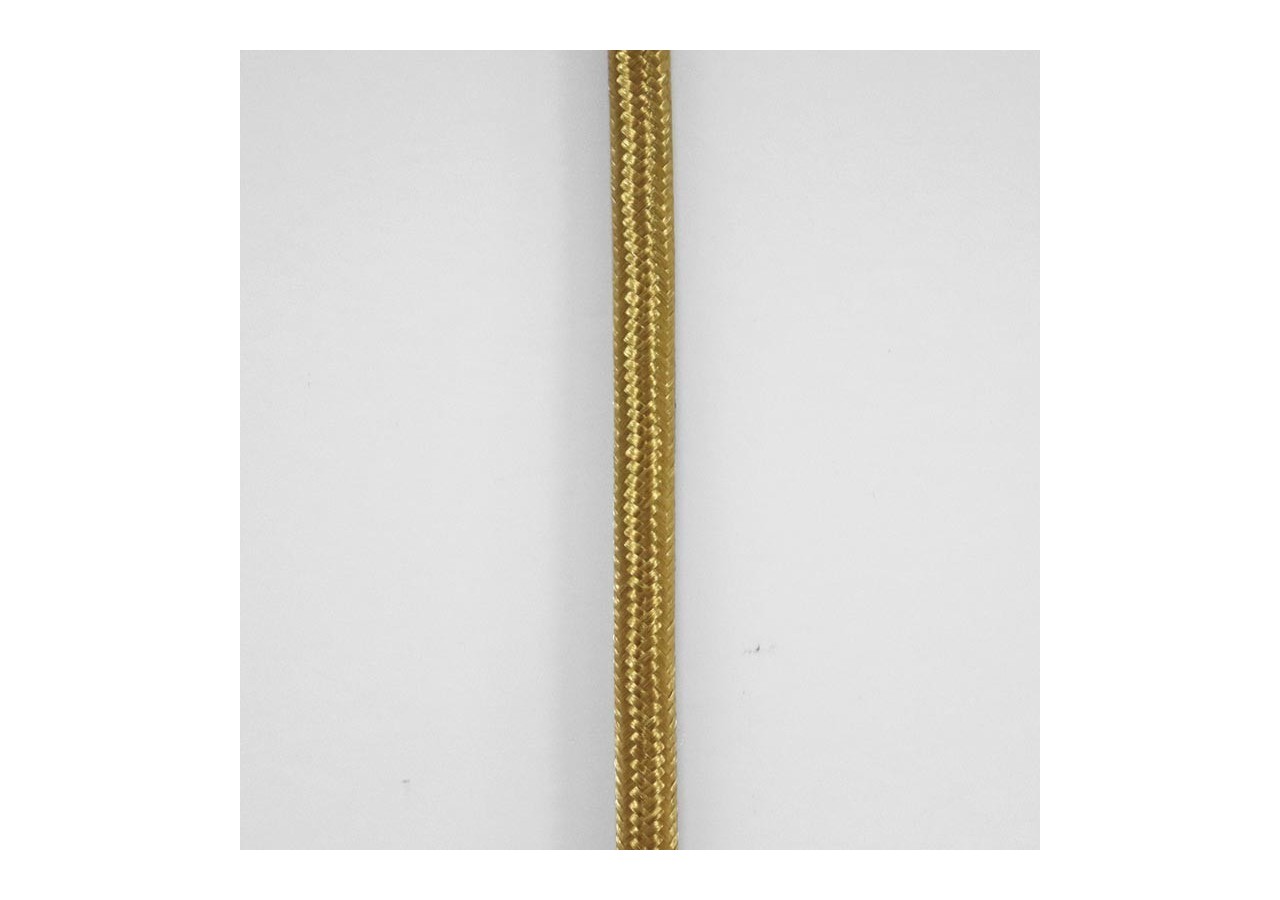 Câble électrique rond en tissu effet soie Laiton - LV001-LT - Barcelona LED